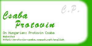 csaba protovin business card